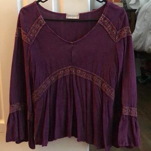 Altar’d state purple flowy shirt